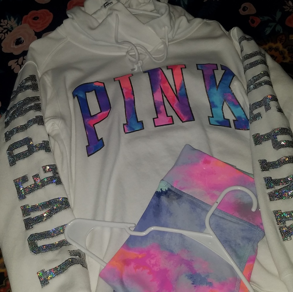 Vs pink bling watercolor outfit